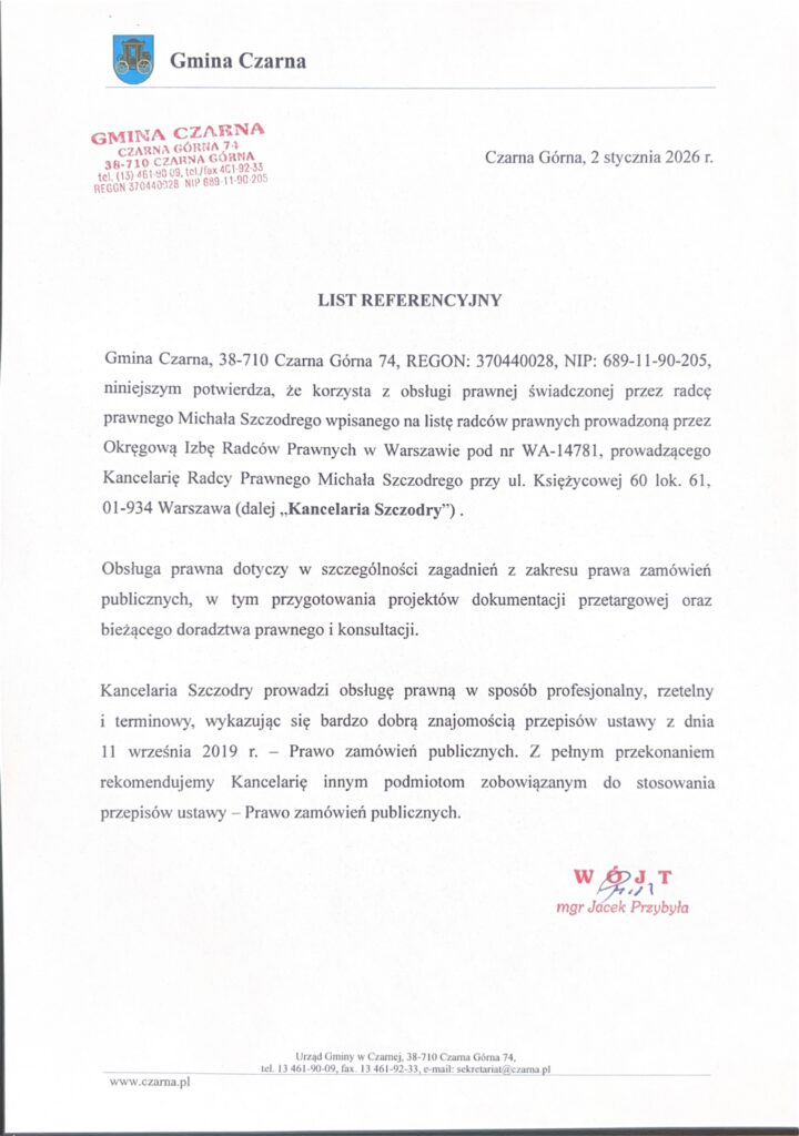 Referencje gmina czarna