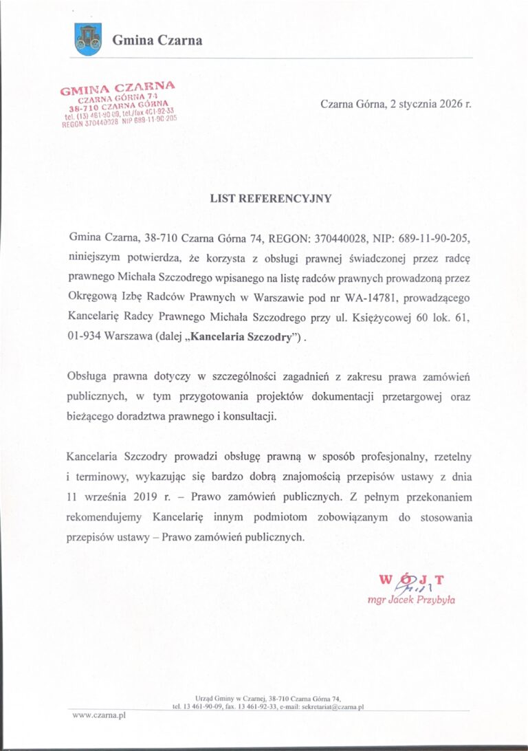 Referencje gmina czarna