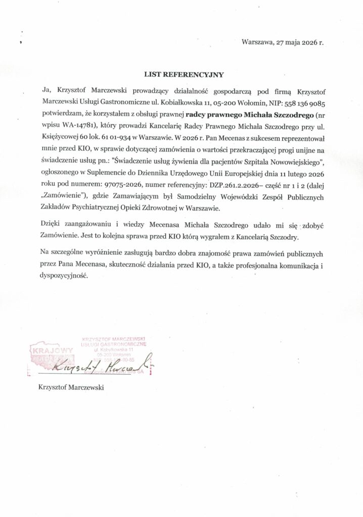 Krzysztof Marczewski Referencje