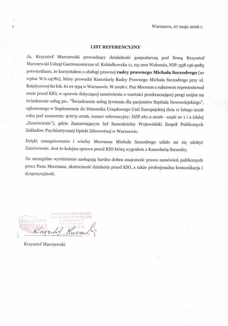 Krzysztof Marczewski Referencje