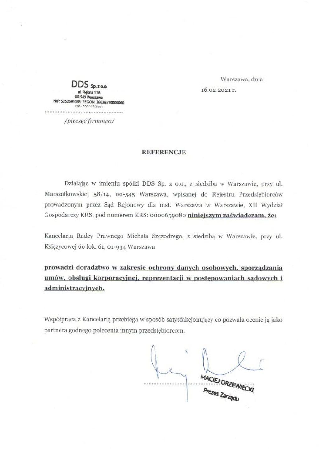 Referencje DDS
