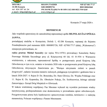 BILPOL-KUŻAJ SPÓŁKA JAWNA, referencje